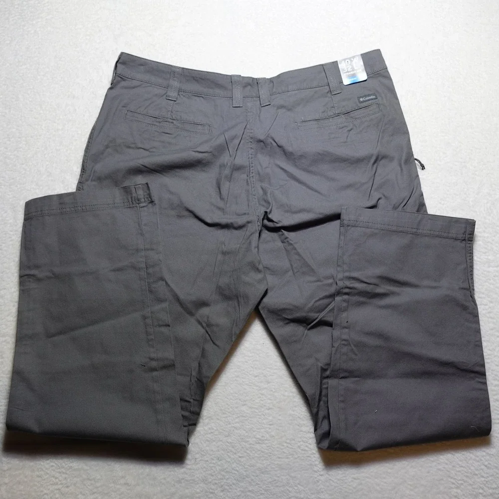 Columbia Flex ROC Pant Mens 40x32 Grey Straight Leg Regular Fit Hiking NWT